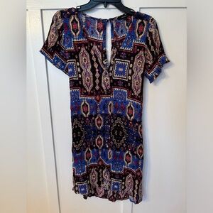Multi color fun pattern dress. Forever 21 size S
